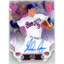 Nolan Ryan 2019 Topps High Tek Pink Autograph Card #HTA-NR 55/75