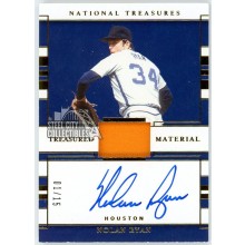 Nolan Ryan 2020 Panini National Treasures Treasured Jersey Autograph Card #TMS-NR 1/15