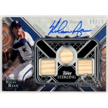 Nolan Ryan 2022 Topps Sterling Seasons Blue Triple Relic Autograph Card 05/10