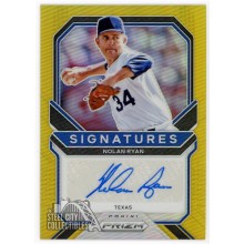 Nolan Ryan 2021 Panini Prizm Signatures Gold Prizm Auto Card #SIG-NR 10/10