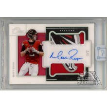 Matt Ryan 2020 Panini One Silver Holo Dual Patch Autograph Card #161 1/2
