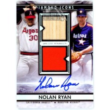 Nolan Ryan 2019 Topps Diamond Icons Dual Team Relic Auto Card #SPDT-NR 10/10