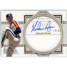 Nolan Ryan 2022 Topps Definitive Jersey Autograph Card #DARC-NR 29/40