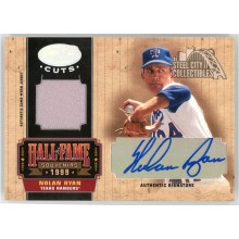 Nolan Ryan 2004 Donruss Leaf Certified Cuts Hall Of Fame Patch Auto 29/34