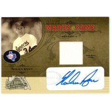 Nolan Ryan 2005 Donruss Playoff Absolute Marks Of Fame Patch Auto Card 42/50
