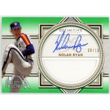 Nolan Ryan 2022 Topps Definitive Green Jersey Autograph Card #DARC-NR 8/10