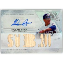 Nolan Ryan 2015 Topps Triple Threads Bat Relic Autograph Card #TTAR-NR2 6/18