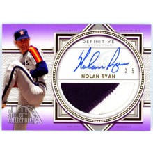 Nolan Ryan 2022 Topps Definitive Collection Purple Patch Auto Card #DARC-NR 2/5