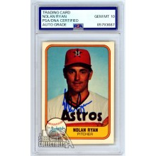 Nolan Ryan 1981 Fleer Autograph Card #57 PSA/DNA 10