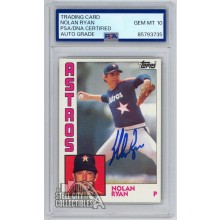 Nolan Ryan 1984 Topps Autograph Card #470 PSA/DNA 10