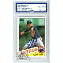 Nolan Ryan 1985 Topps Autograph Card #760 PSA/DNA 10