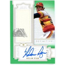 Nolan Ryan 2020 Topps Definitive Collection Green Patch Auto Card #DARC-NR 07/10
