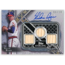 Nolan Ryan 2022 Topps Sterling Strikes Blue Triple Relic Auto #STAR-NR1 06/10