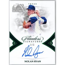 Nolan Ryan 2019 Panini Flawless Signatures Emerald Autograph Card #FS-NR1 2/3
