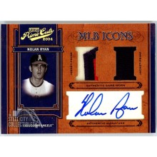 Nolan Ryan 2004 Donruss Playoff Prime Cuts MLB Icons Dual Patch Auto Card 1/1