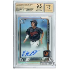 Ryan Mountcastle 2015 Bowman Chrome Draft 1st Bowman Refractor Autograph Card #BCARMO BGS 9.5 AUTO 10