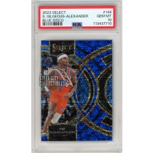 Shai Gilgeous-Alexander 2023-24 Panini Select Premier Blue Disco Card #144 20/25 PSA 10