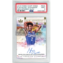 Shai Gilgeous-Alexander 2018 Panini Court Kings Rookie Auto Card PSA 9 163/199