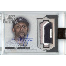 CC Sabathia 2019 Topps Dynasty Dynastic Data Patch Autograph Card #DAP-CC5 2/5