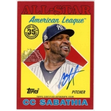 CC Sabathia 2023 Topps 1988 All-Star Autograph Card #88ASA-CS 8/10