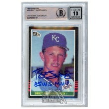 Bret Saberhagen 1985 Donruss Autograph "85 WS MVP" Rookie Card #222 BAS 10