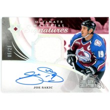 Joe Sakic 2020-21 Upper Deck Ultimate Collection Patch Auto Card #UMS-JS 05/25