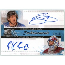 Joe Sakic Patrick Roy 2010-11 Upper Deck The Cup Enshrinements Dual Autograph Card #CE2-RS 12/35