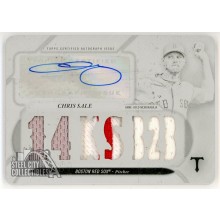 Chris Sale 2017 Topps Triple Threads White Whale Plate Patch Auto Card 1/1