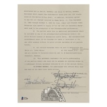 Sammy Davis Jr Autographed Dual Signed 1968 Contract - BAS LOA