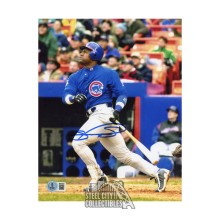 Sammy Sosa Autographed Chicago Cubs 8x10 Baseball Photo - BAS (Blue Jersey)
