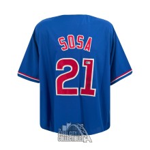 Sammy Sosa Autographed Chicago Custom Blue Baseball Jersey - BAS