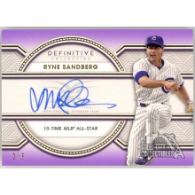Ryne Sandberg 2022 Topps Definitive Collection Purple Autograph Card #LAC-RS 2/5