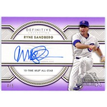 Ryne Sandberg 2022 Topps Definitive Legendary Purple Autograph Card #LAC-RS 4/5