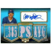 Ryne Sandberg 2010 Topps Triple Threads Triple Patch Autograph Card TTAR-222 2/3