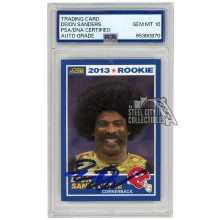 Deion Sanders 2013 Panini Score Leon Sandcastle Blue Autograph Card #441 PSA/DNA 10 (New Label)