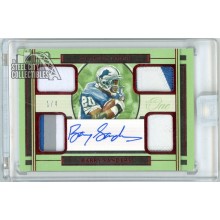 Barry Sanders 2020 Panini One Quad Patch Autograph Card #69 1/4