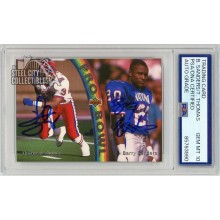 Barry Sanders Thurman Thomas 1992 Upper Deck Pro Bowl Autograph Card #PB5 PSA/DNA 10 (New Label)