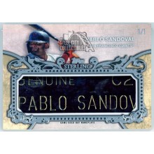 Pablo Sandoval 2020 Topps Sterling Bat Nameplate Relic Card #BNP-PS 1/1