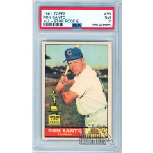 Ron Santo 1961 Topps All Star Rookie Card #35 PSA 7 NM (685)