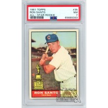 Ron Santo 1961 Topps All Star Rookie Card #35 PSA 7 NM (393)