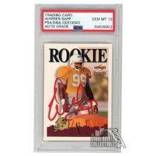 Warren Sapp 1995 Pinnacle Score Summit Edition Autograph Rookie Card #169 PSA/DNA 10 (Red)