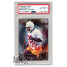 Warren Sapp 1995 Fleer Metal Autograph Rookie Card #191 PSA/DNA 10 (Red)
