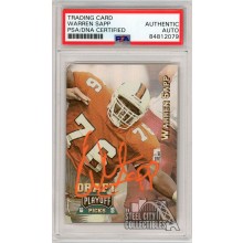 Warren Sapp 1995 Playoff Draft Picks Autograph Rookie Card #190 PSA/DNA (Smear)