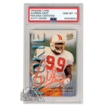 Warren Sapp 1995 Fleer Ultra Extra Autograph Rookie Card #471 PSA/DNA 10 (Orange)
