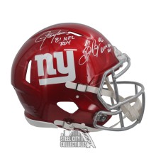 Saquon Barkley Lawrence Taylor Autographed New York Flash Authentic Full Size Football Helmet - BAS
