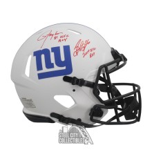 Saquon Barkley Lawrence Taylor Autographed New York Lunar Eclipse Authentic Full Size Football Helmet - BAS