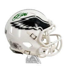 Saquon Barkley Autographed Philadelphia Eagles Salute To Service Mini Football Helmet - BAS
