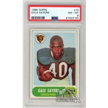 Gale Sayers 1968 Topps Football Card #75 PSA 8 NM-MT