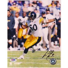 Larry Foote Autographed Pittsburgh Steelers 8x10 Photo - PSA/DNA COA (White Jersey)