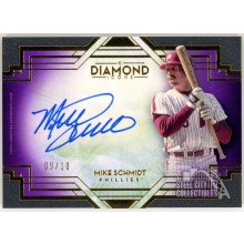 Mike Schmidt 2021 Topps Diamond Icons Purple Autograph Card #DIA-MSC 09/10